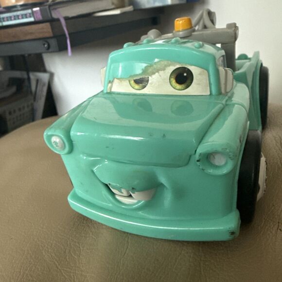 Disney Pixar Cars Mattel Shake N Go Aqua Blue Mater Tow Truck Talking 2005 Works - Picture 2 of 5